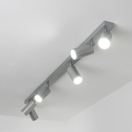 Brilagi - Φωτιστικό σποτ μπάνιου SELE 6xGU10/30W/230V IP44 ασημί