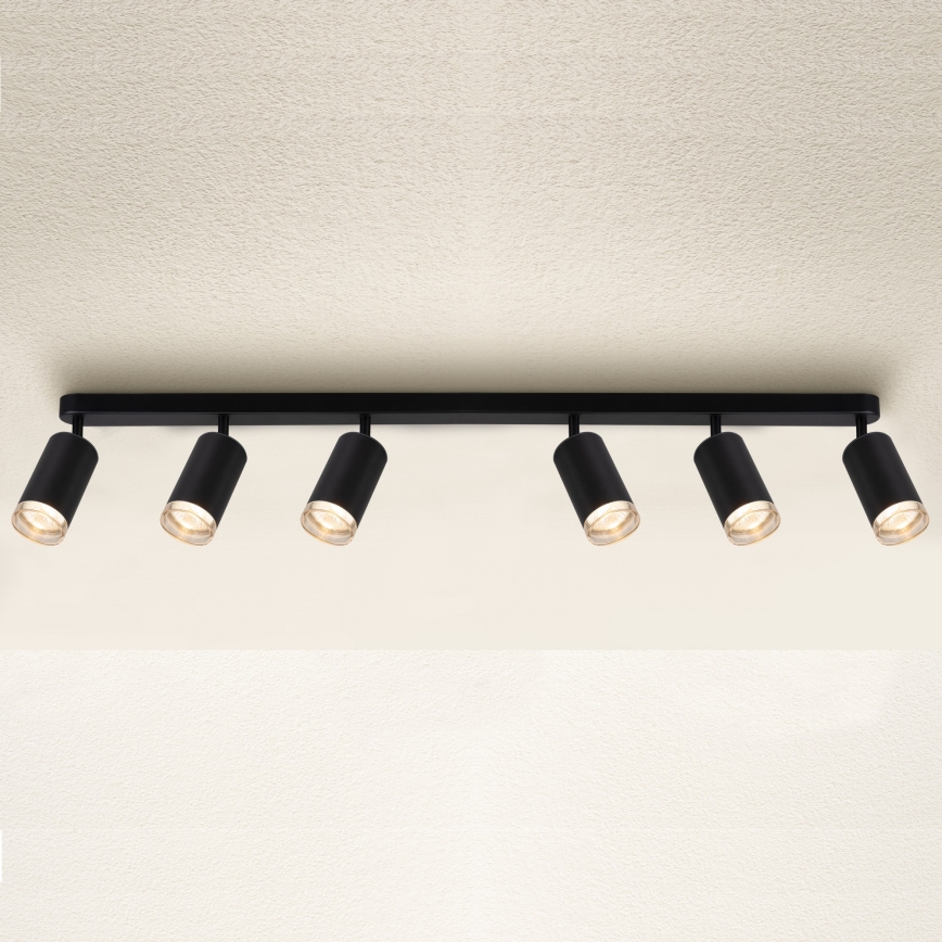 Brilagi - Φωτιστικό σποτ μπάνιου SELE 6xGU10/30W/230V IP44 μαύρο