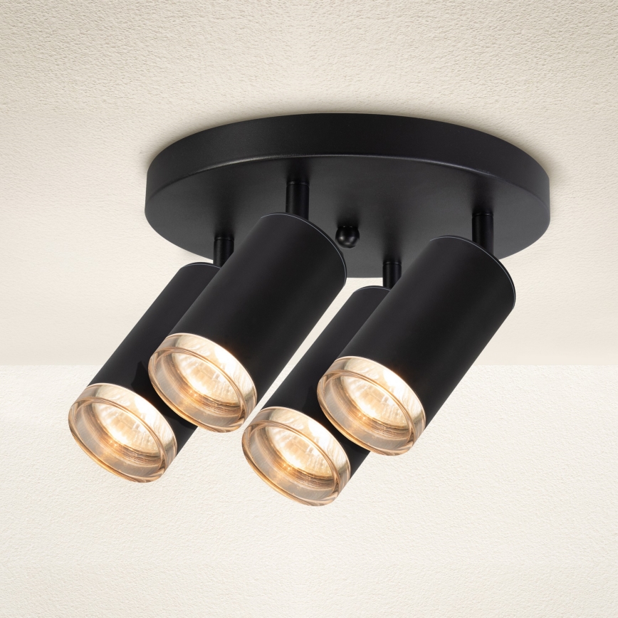 Brilagi - Φωτιστικό σποτ μπάνιου SELE AQUA 4xGU10/30W/230V IP44 μαύρο