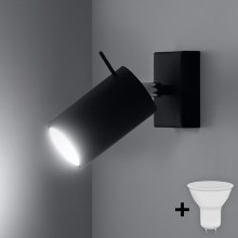 Brilagi -  Φωτιστικό σποτ τοίχου LED ASMUS 1xGU10/7W/230V μαύρο