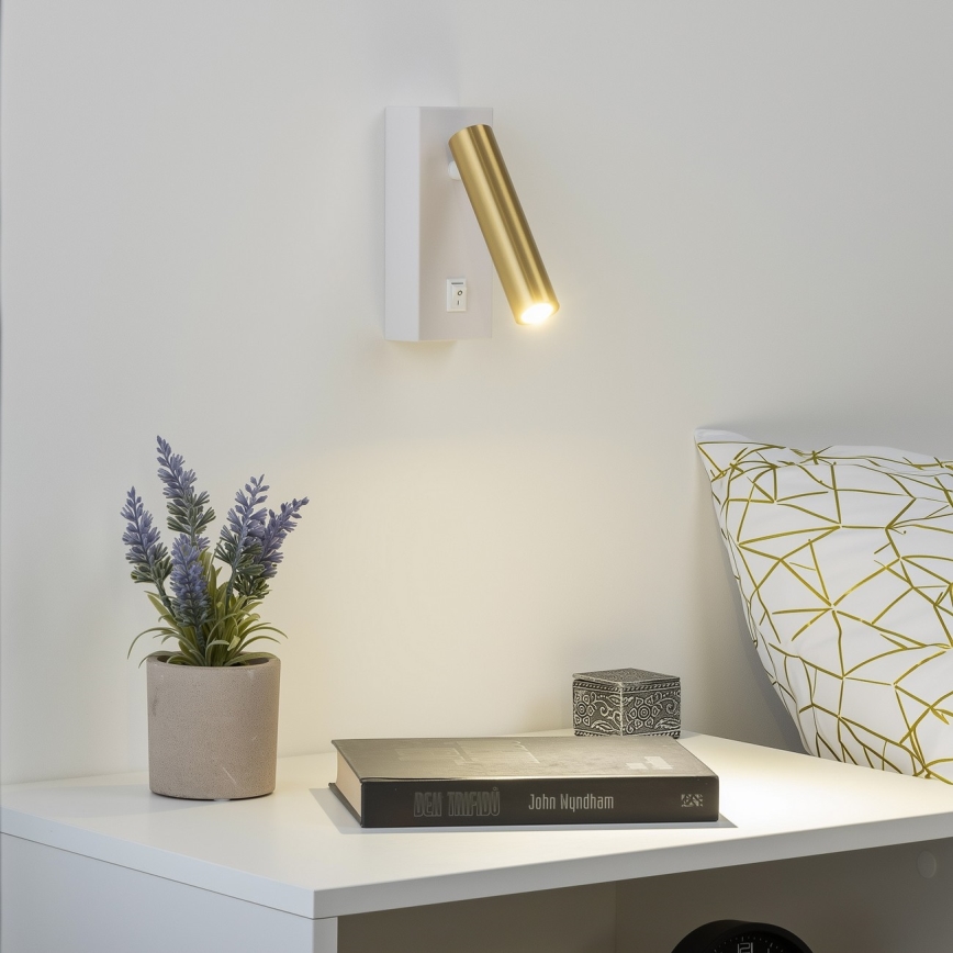 Brilagi - Φωτιστικό σποτ τοίχου LED MAYA LED/3W/230V 4000K λευκό/χρυσό