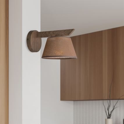 Brilagi - Φωτιστικό τοίχου ANTHONY 1xE14/40W/230V δρυς/καφέ