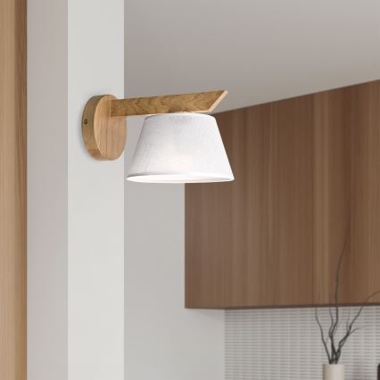 Brilagi - Φωτιστικό τοίχου ANTHONY 1xE14/40W/230V δρυς/λευκό