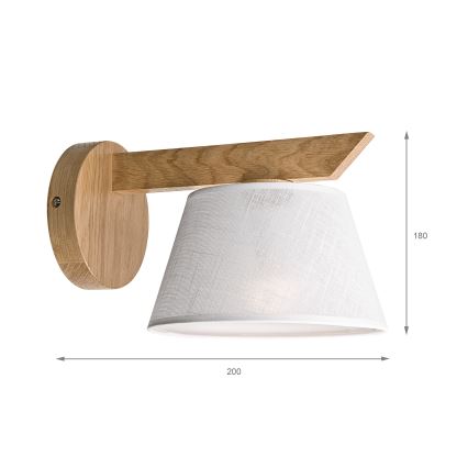 Brilagi - Φωτιστικό τοίχου ANTHONY 1xE14/40W/230V δρυς/λευκό