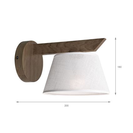 Brilagi - Φωτιστικό τοίχου ANTHONY 1xE14/40W/230V δρυς/λευκό