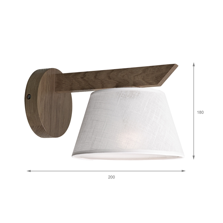 Brilagi - Φωτιστικό τοίχου ANTHONY 1xE14/40W/230V δρυς/λευκό