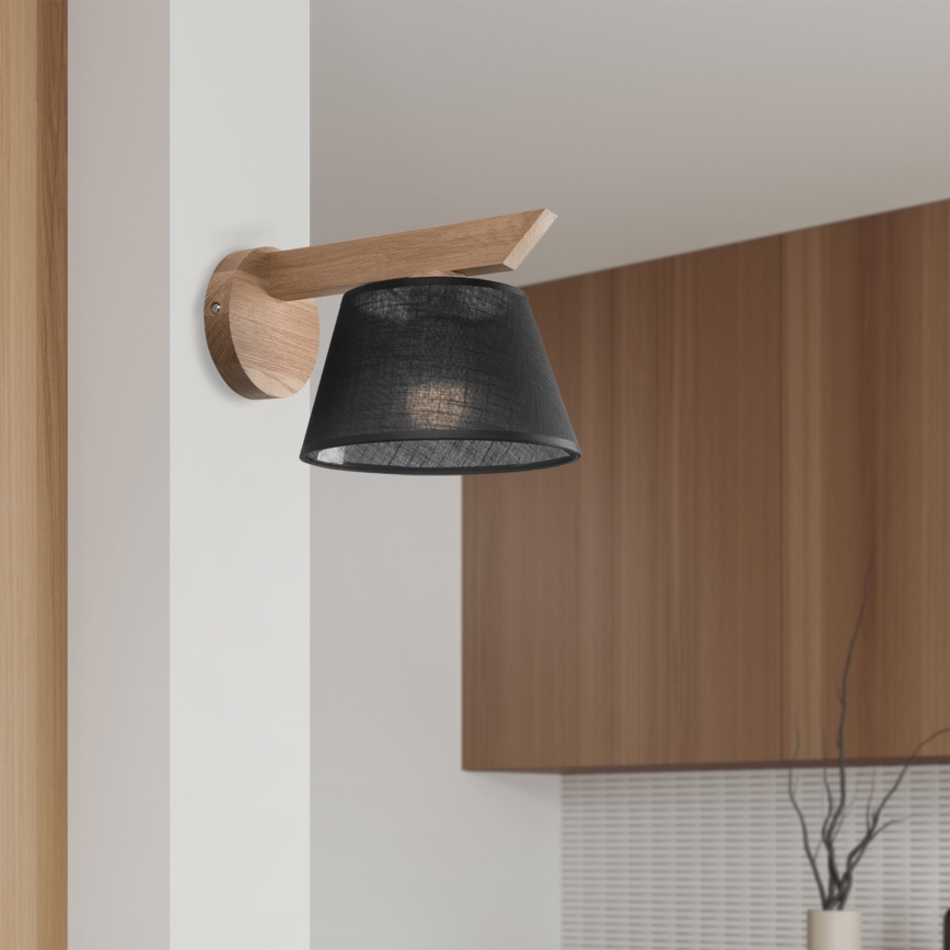Brilagi - Φωτιστικό τοίχου ANTHONY 1xE14/40W/230V δρυς/μαύρο