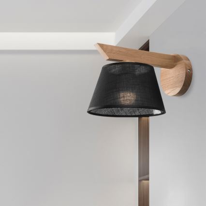 Brilagi - Φωτιστικό τοίχου ANTHONY 1xE14/40W/230V δρυς/μαύρο