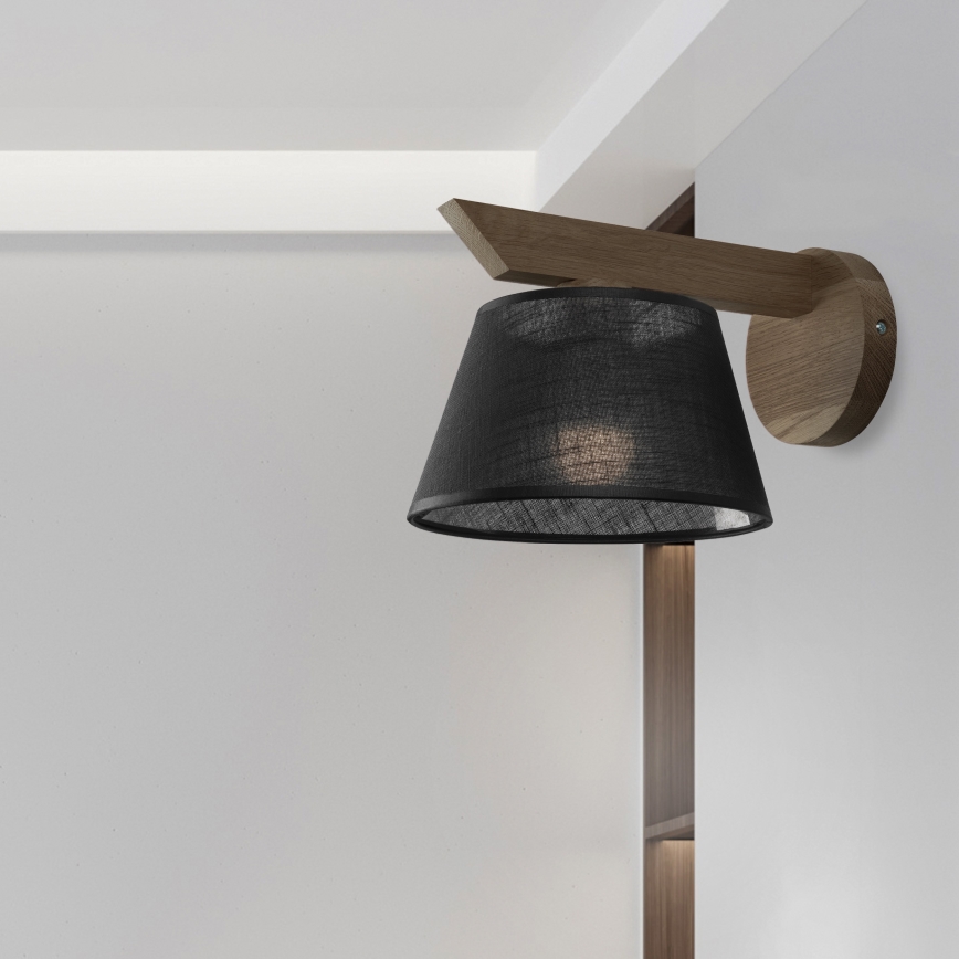 Brilagi - Φωτιστικό τοίχου ANTHONY 1xE14/40W/230V δρυς/μαύρο