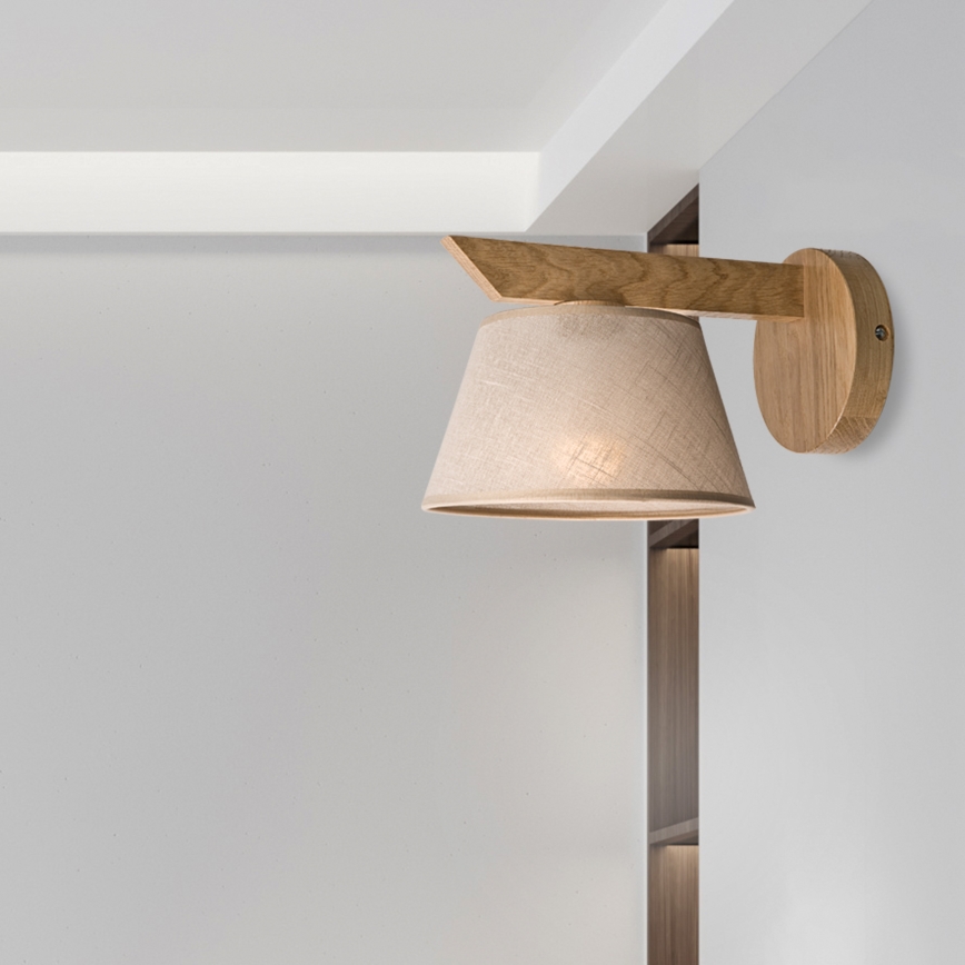 Brilagi - Φωτιστικό τοίχου ANTHONY 1xE14/40W/230V δρυς/μπεζ