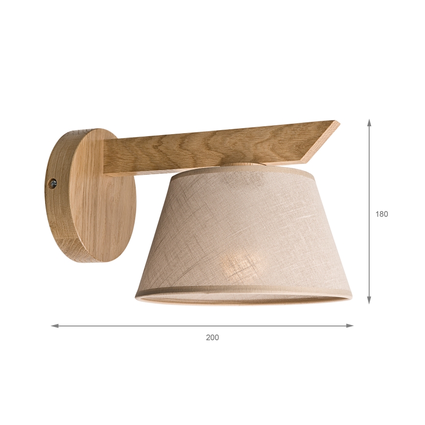 Brilagi - Φωτιστικό τοίχου ANTHONY 1xE14/40W/230V δρυς/μπεζ