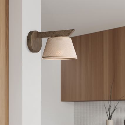 Brilagi - Φωτιστικό τοίχου ANTHONY 1xE14/40W/230V δρυς/μπεζ