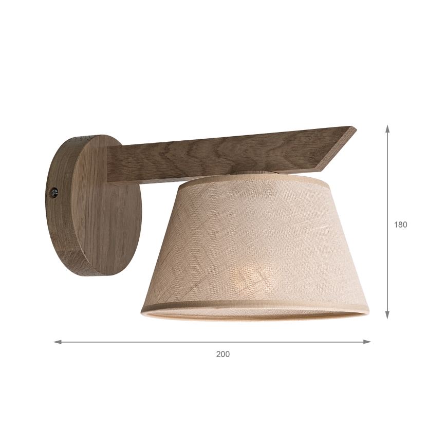 Brilagi - Φωτιστικό τοίχου ANTHONY 1xE14/40W/230V δρυς/μπεζ