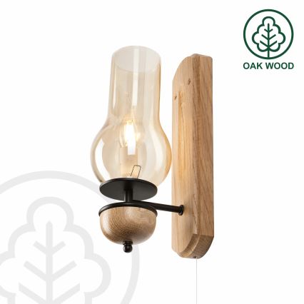 Brilagi - Φωτιστικό τοίχου COTTAGE 1xE14/40W/230V δρυς/καφέ
