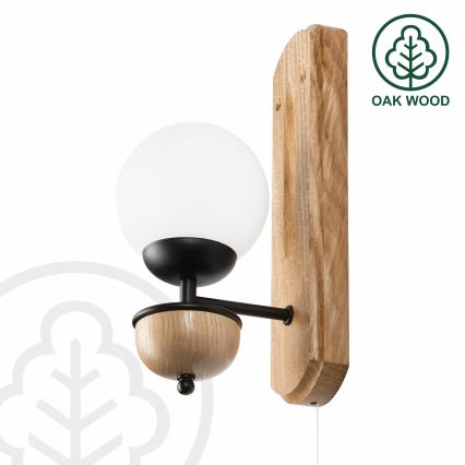 Brilagi - Φωτιστικό τοίχου COTTAGE 1xG9/40W/230V δρυς/λευκό