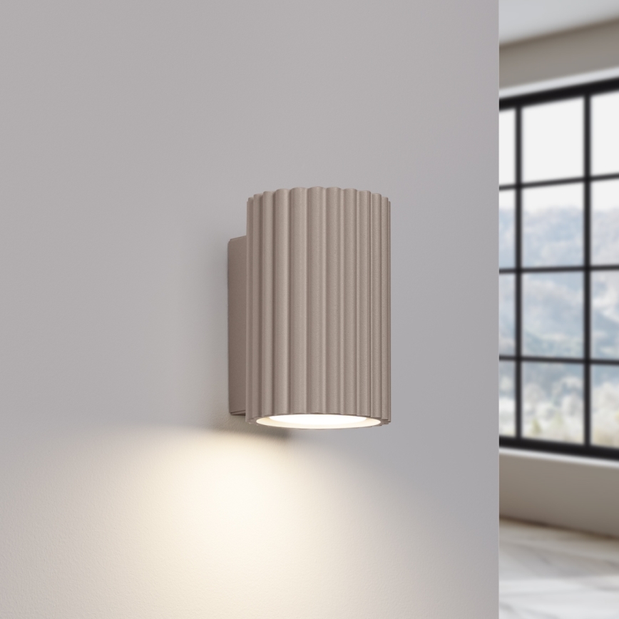 Brilagi - Φωτιστικό τοίχου CRESTO 2xGU10/10W/230V 10 cm taupe
