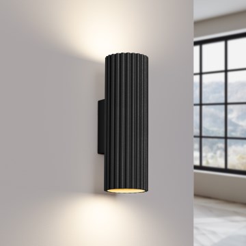 Brilagi - Φωτιστικό τοίχου CRESTO 2xGU10/10W/230V 20 cm μαύρο