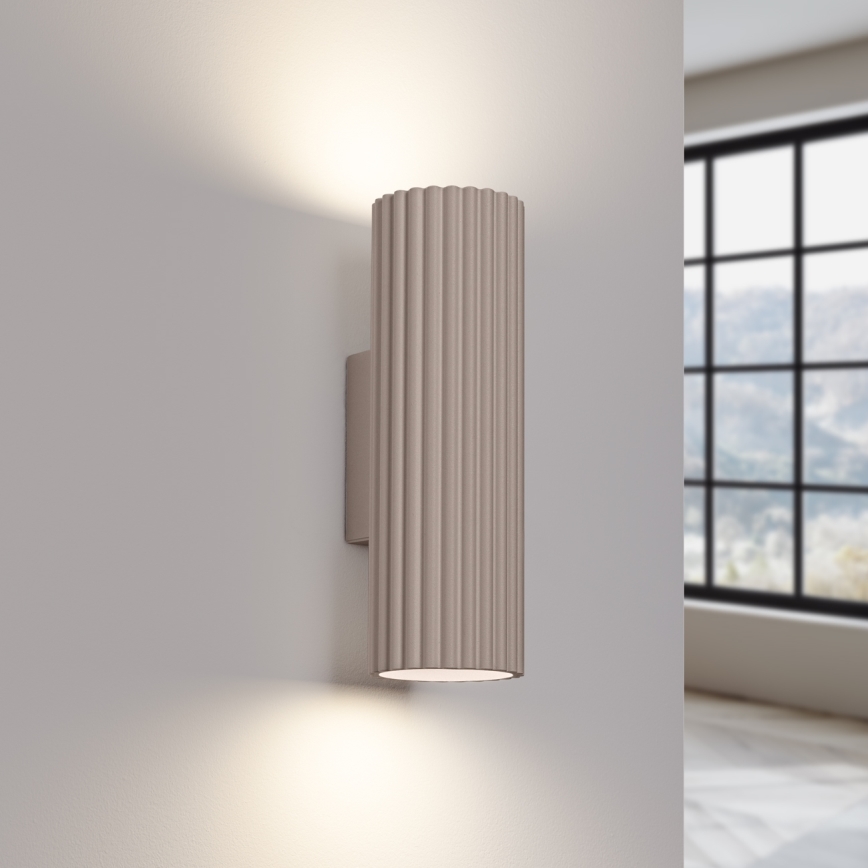 Brilagi - Φωτιστικό τοίχου CRESTO 2xGU10/10W/230V 30 cm taupe