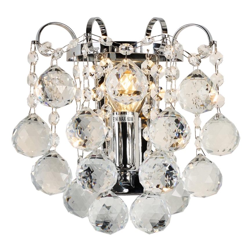 Brilagi - Φωτιστικό τοίχου CRYSTAL 1xE14/60W/230V γυαλιστερό χρώμιο
