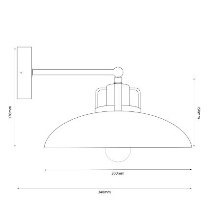 Brilagi - Φωτιστικό τοίχου FLAMENGO 1xE27/60W/230V μπεζ