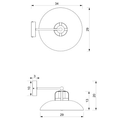 Brilagi - Φωτιστικό τοίχου FLAMENGO 1xE27/60W/230V μπλε
