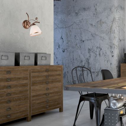 Brilagi - Φωτιστικό τοίχου LED ANTICO 1xE27/60W/230V μπρονζέ πατίνα