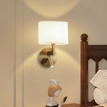 Brilagi - Φωτιστικό τοίχου LED DAYA 1xE14/40W/230V + LED/3W κρεμ/χρυσό