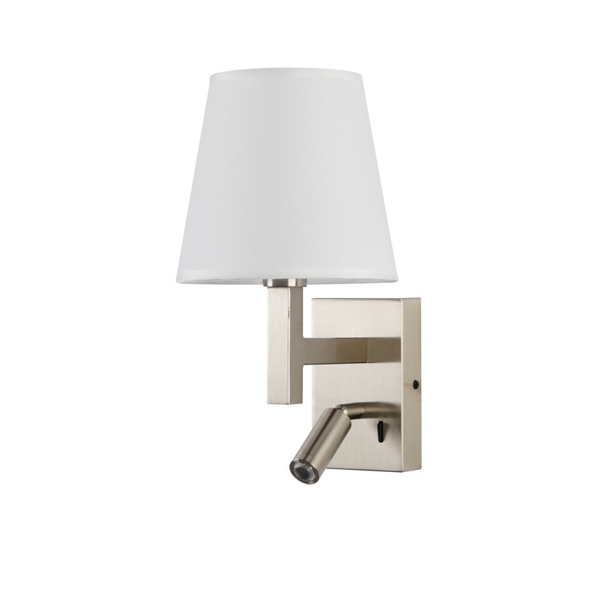 Brilagi - Φωτιστικό τοίχου LED DEYA 1xE14/40W/230V + LED/3W λευκό/ματ χρώμιο