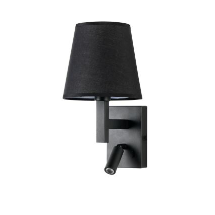 Brilagi - Φωτιστικό τοίχου LED DEYA 1xE14/40W/230V + LED/3W μαύρο