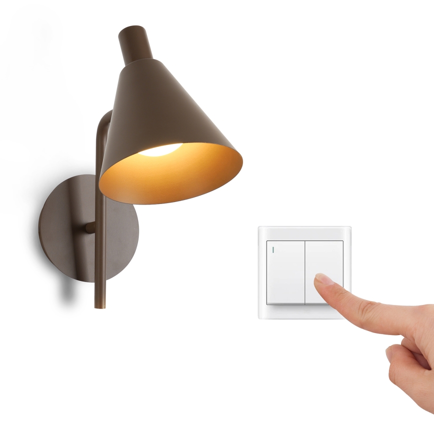 Brilagi - Φωτιστικό τοίχου LED LUCERA LED/3W/230V καφέ