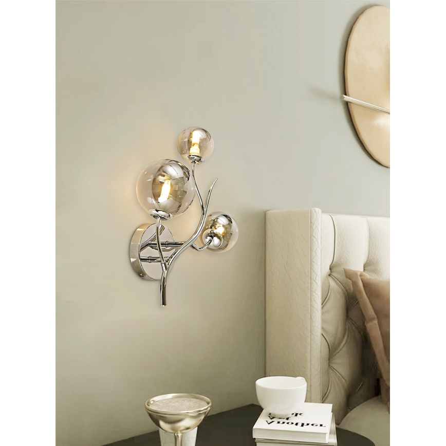 Brilagi - Φωτιστικό τοίχου LED MISTEL 3xG9/3W/230V γυαλιστερό χρώμιο/φιμέ