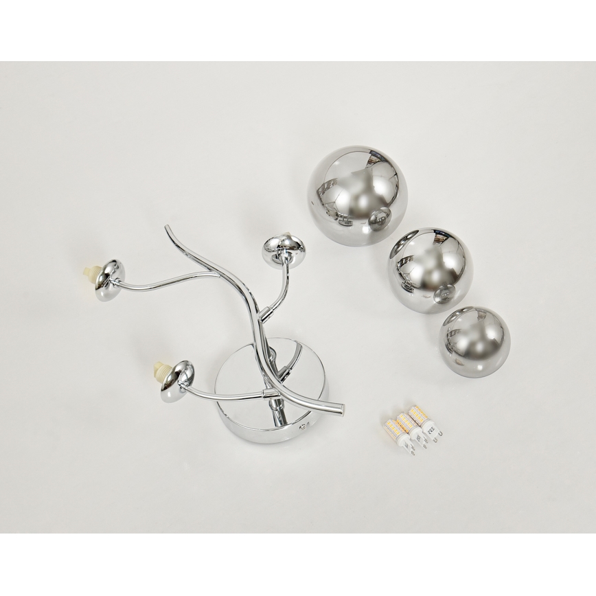 Brilagi - Φωτιστικό τοίχου LED MISTEL 3xG9/3W/230V γυαλιστερό χρώμιο/φιμέ