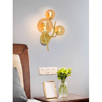 Brilagi - Φωτιστικό τοίχου LED MISTEL 3xG9/3W/230V χρυσό