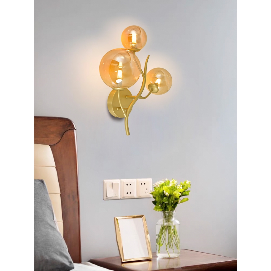 Brilagi - Φωτιστικό τοίχου LED MISTEL 3xG9/3W/230V χρυσό