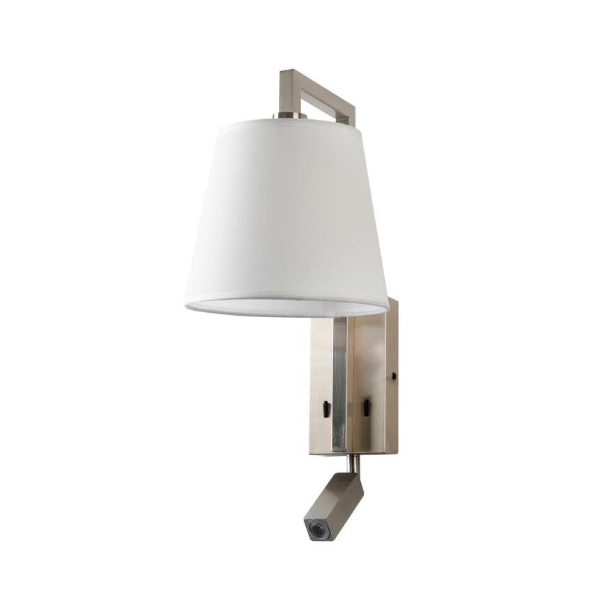 Brilagi - Φωτιστικό τοίχου LED RAYA 1xE14/40W/230V + LED/3W λευκό/ματ χρώμιο