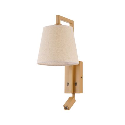 Brilagi - Φωτιστικό τοίχου LED RAYA 1xE14/40W/230V + LED/3W λινάρι/μπεζ