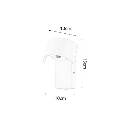 Brilagi - Φωτιστικό τοίχου LED VASTO LED/3W/230V κόκκινο μπορντώ