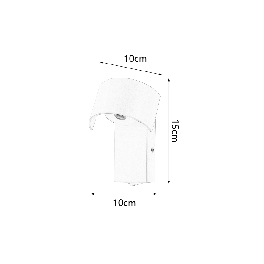 Brilagi - Φωτιστικό τοίχου LED VASTO LED/3W/230V κόκκινο μπορντώ