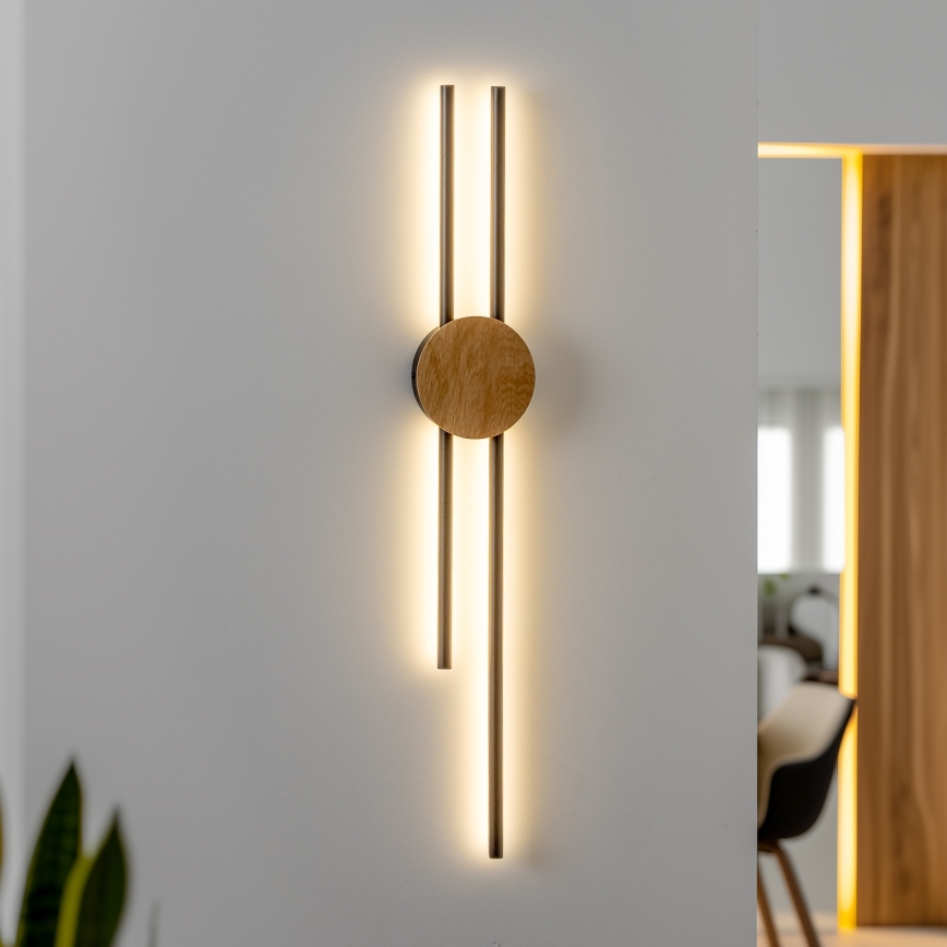 Brilagi - Φωτιστικό τοίχου LED WOODY COLLINE LED/15W/230V 80 cm δρυς