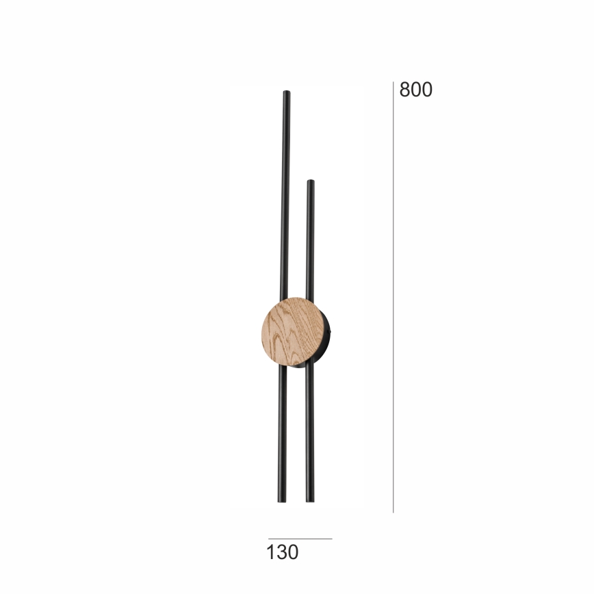Brilagi - Φωτιστικό τοίχου LED WOODY COLLINE LED/15W/230V 80 cm δρυς