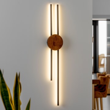 Brilagi - Φωτιστικό τοίχου LED WOODY COLLINE LED/15W/230V 80 cm δρυς κερασιά