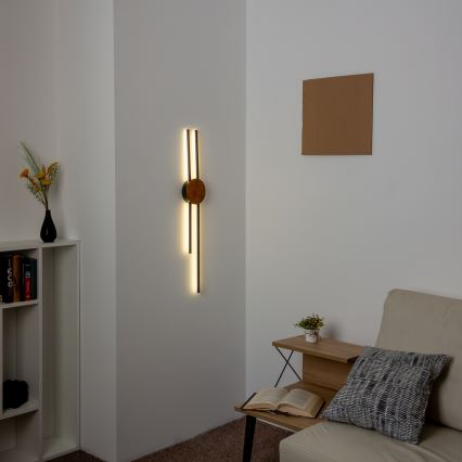 Brilagi - Φωτιστικό τοίχου LED WOODY COLLINE LED/15W/230V 80 cm δρυς κερασιά