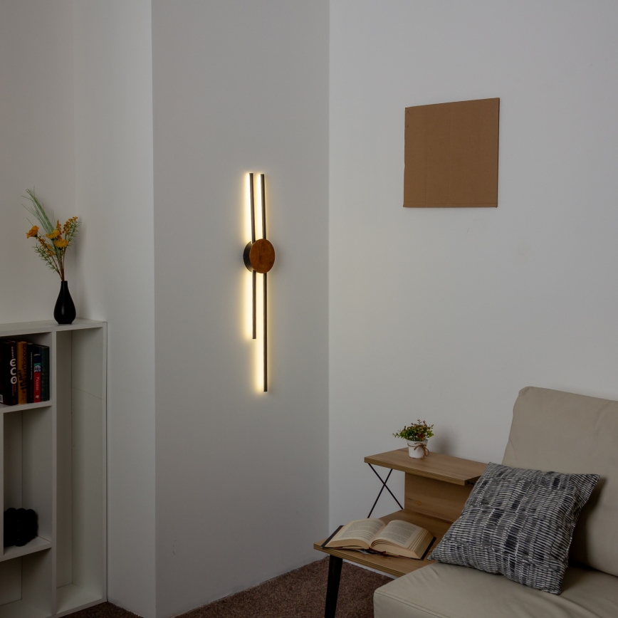 Brilagi - Φωτιστικό τοίχου LED WOODY COLLINE LED/15W/230V 80 cm δρυς κερασιά
