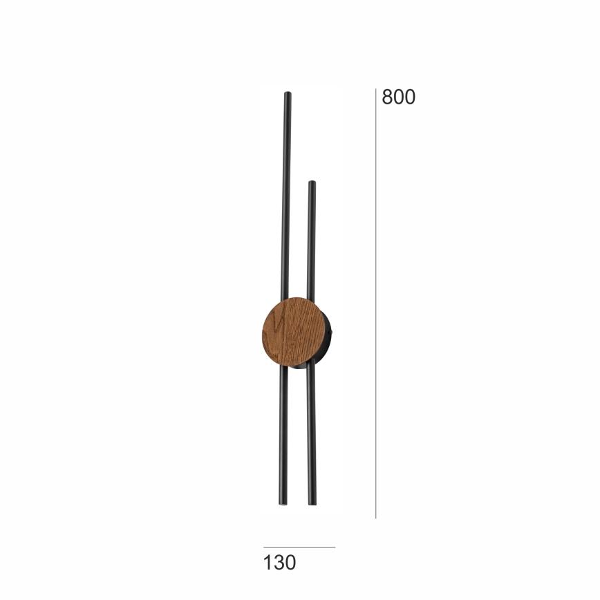 Brilagi - Φωτιστικό τοίχου LED WOODY COLLINE LED/15W/230V 80 cm δρυς κερασιά