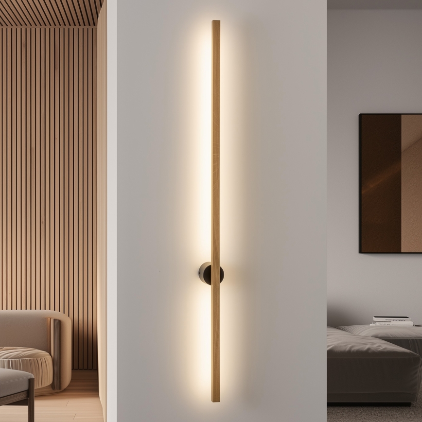 Brilagi - Φωτιστικό τοίχου LED WOODY LINE LED/12W/230V 120 cm δρυς