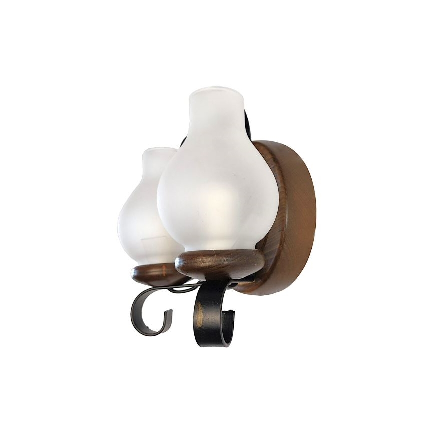 Brilagi - Φωτιστικό τοίχου ROATA APLICA 2xE14/40W/230V οξιά/καρυδιά
