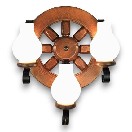 Brilagi - Φωτιστικό τοίχου ROATA APLICA 3xE14/40W/230V οξιά/καρυδιά
