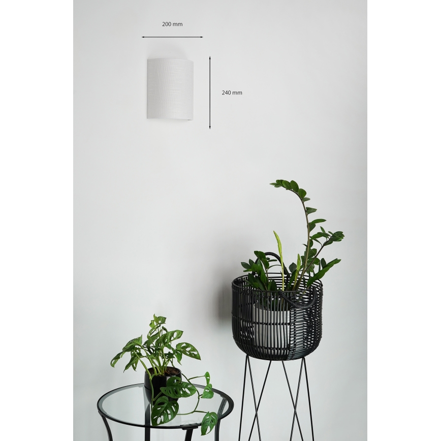 Brilagi - Φωτιστικό τοίχου SEMI 1xE27/15W/230V ανοιχτό γκρι