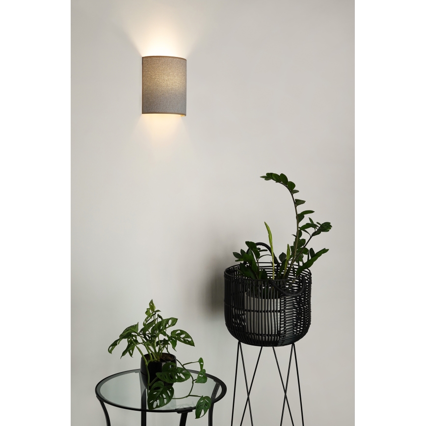 Brilagi - Φωτιστικό τοίχου SEMI 1xE27/15W/230V ανοιχτό γκρι