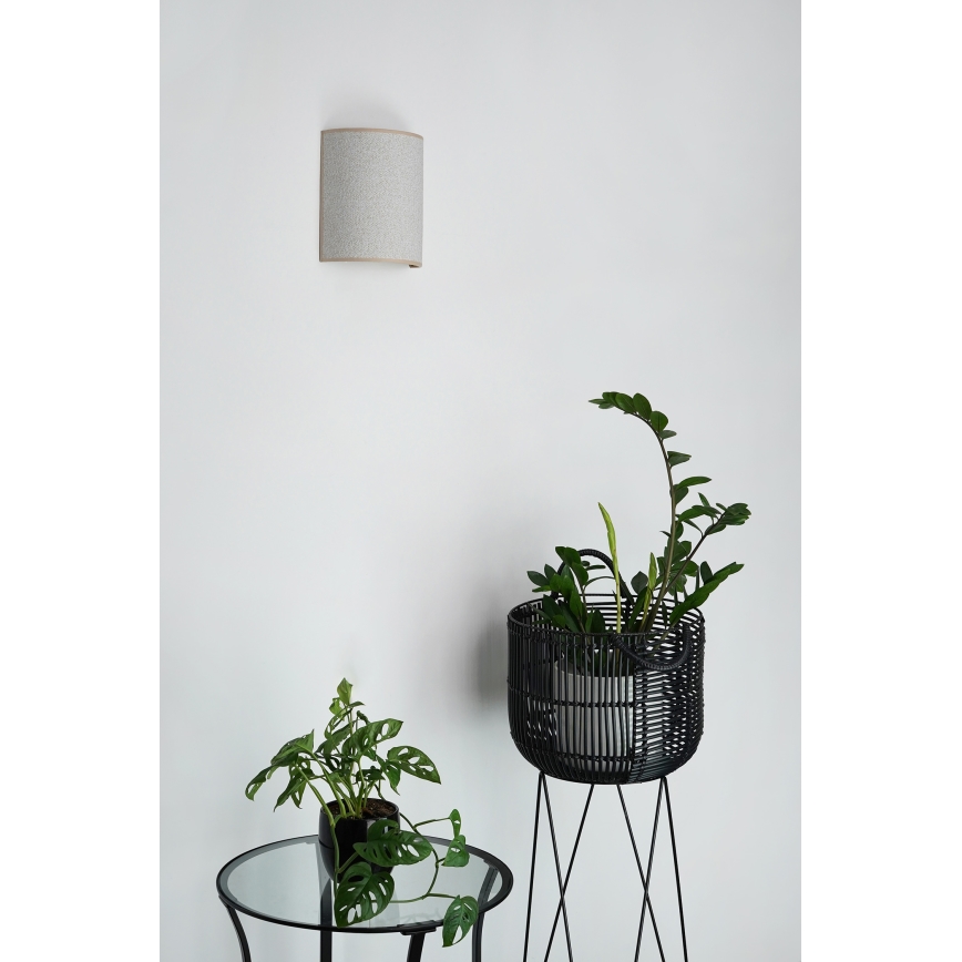 Brilagi - Φωτιστικό τοίχου SEMI 1xE27/15W/230V ανοιχτό γκρι